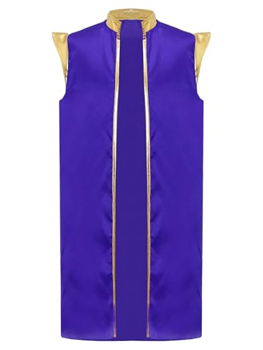 Kids Boys Arabian Prince Vest Open Front Waistcoat Top Theme Party Roleplay Fancy Dress Ups