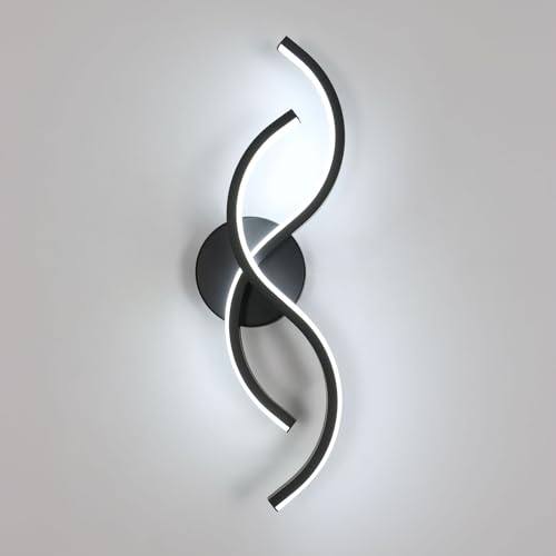 DELIPOP Lampada da Parete LED 15W 1700LM, Creativa Moderna Applique LED in Alluminio, Lampada a Muro Interni per Soggiorno Camera da Letto Corridoio Sala da Pranzo, Bianco Freddo 6500K