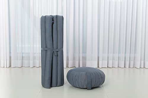 Leewadee Cushion Set-1 Round Yoga Pillow and 1 Square - Image 3