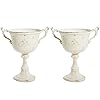   Worth-Garden-21-H-Metal-Urn-Planters-2-Pack-White-Classic-Antique-Iron-Plant-Pots-Decorative-Rustic-Flower-Pots-for-Outdoor-Use-Traditional-Urn-Planter-for-Garden-Patio-Front-Porch