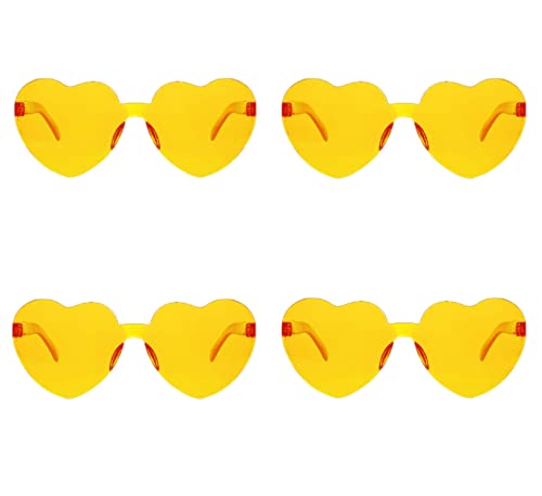 Heart Shape Sunglasses Rimless Love Candy Glasses for Women Heart Glasses Party Favors