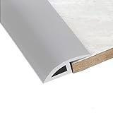 LAZZPPO Floor Transition Strip Self Adhesive, Wood to Tile Rubber Transition Strip, Carpet to Tile/V