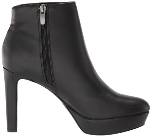 Nine West Women's Glowup Ankle Boot, Black Leather, 10 #TOP5