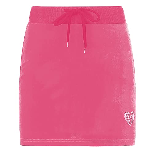 Missactiver Women’s Velour Full Zip Sweatsuits 2 Outfit Set Broken Heart Print 2 Piece Sets Top & Skirt Tracksuit #TOP5