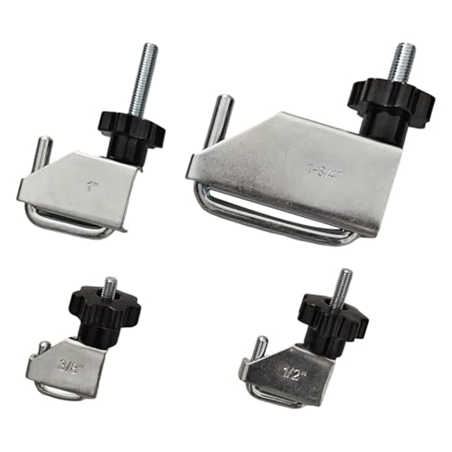 Abrazaderas para pinzar mangueras en pack de 4 piezas con mordazas de 3/8 a 1-3/4 pulgadas
