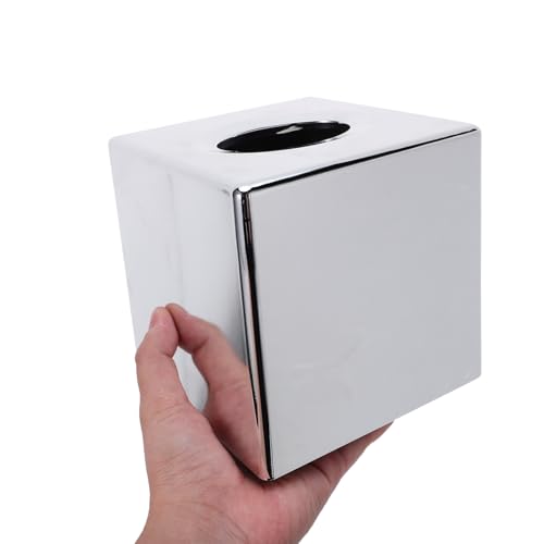Boîte à mouchoirs plastique décorative avec support napkin incurvé - 5