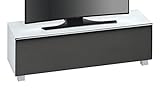 Belastbarkeit Oberboden 25 kg MAJA Möbel SOUNDCONCEPT GLASS 7736 Soundboard Weißglas matt - Akustikstoff schwarz, Abmessungen (BxHxT):140,20 x 43,30 x 42 cm, Glas, 20 x 42 x 43,30 cm