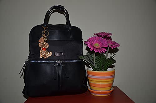 Popfizzy Brown Dog Keychain for Dog Lovers, Rhinestone Puppy Purse Charms for Women and Girls, Backpack Key Fob, Dog Gifts3