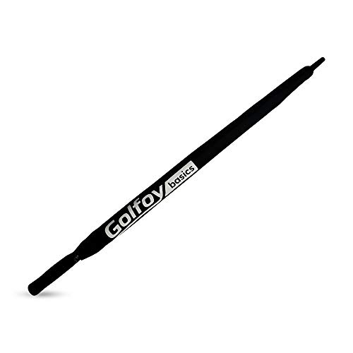 Golfoy Basics 54" Inch Double Canopy Golf Umbrella - (Black/Silver)