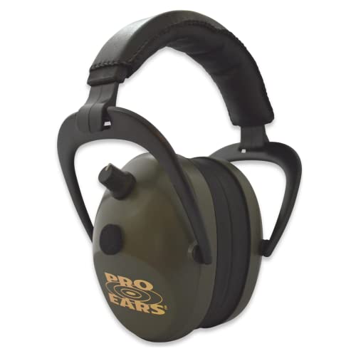 Pro Ears Gold Ii 26 - Peg2Smg - Electronic Hearing Protection & Amplification - Shooting Earmuff - Nrr 26 - Electronic Hearing Protector Ear Muffs, Green, Adult #TOP23