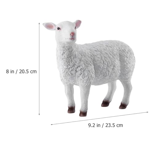 Statue de mouton en résine résistant aux UV pour jardin durable - 3