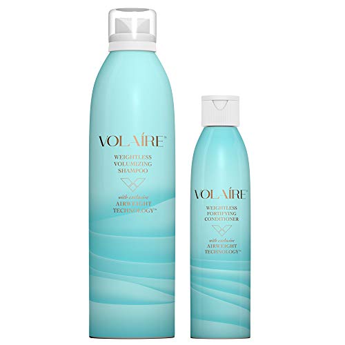 Weightless Volumizing Shampoo (10.5 Oz) & Weightless Fortifying Conditioner (8 Oz) - Sulfate Free | Paraben Free | Safe for Color Treated Hair (Full Size)