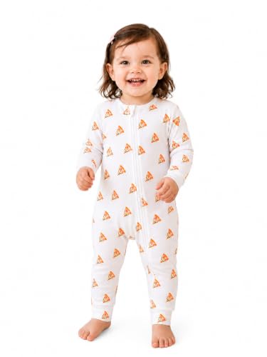 Image of Kidbea Organic Cotton Unisex Baby Zipper Romper Ultra-Soft Full Sleeve Footed Bodysuit Romper for Newborn & Infant Kids Sleepwear