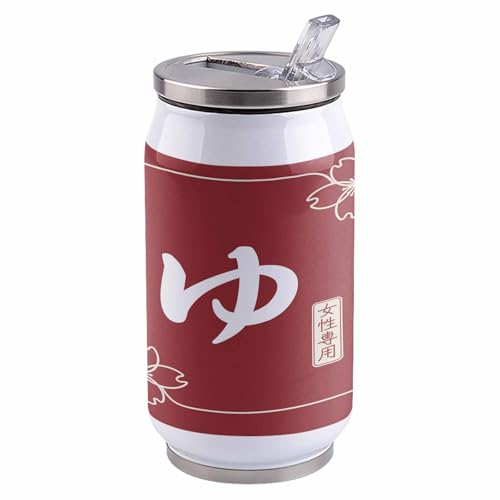 コーラカップ 和風 桜 湯 女性 レッド タンブラー ストローカップ 蓋付き ステンレス 魔法瓶 水筒 ボトル 車用 自宅用 携帯便利 直飲み 真空 保冷 保温 漏れ防止 通勤 贈り物 300ml