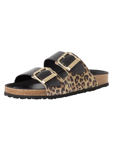 Tamaris Damen Fußbett Pantolette Leder flach schwarz 40 EU