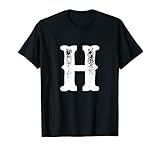 T-shirt avec lettre majuscule H monogramme T-Shirt
