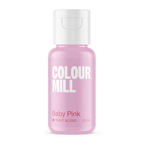 Colour Mill Edible Food Paint – Vibrant Cake & Fondant Decorating Colors for Cookies, Chocolate, Royal Icing & Desserts 20 Milliliters - Matte Baby Pink