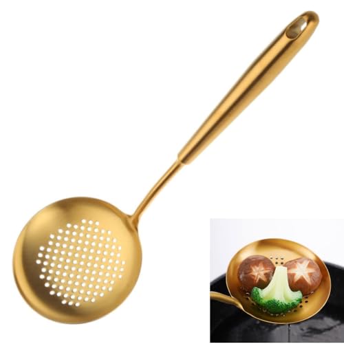 Listado de Cucharas de drenaje - los más vendidos. 48 Lovgrin Coladores de Malla Fina con Mango, Colador de acero inoxidable para cocina, colador de cocina, colador de alimentos, cucharas, espumadores perforados, escurridor ranurado