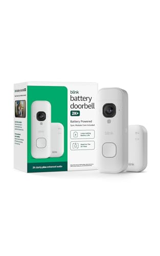 Image of Blink Video Doorbell 2K+ (newest model) with1-Year Basic ai plan- Head-to-toe HD view, two-year battery life, and simple setup. Sync Module Core included - System (White)