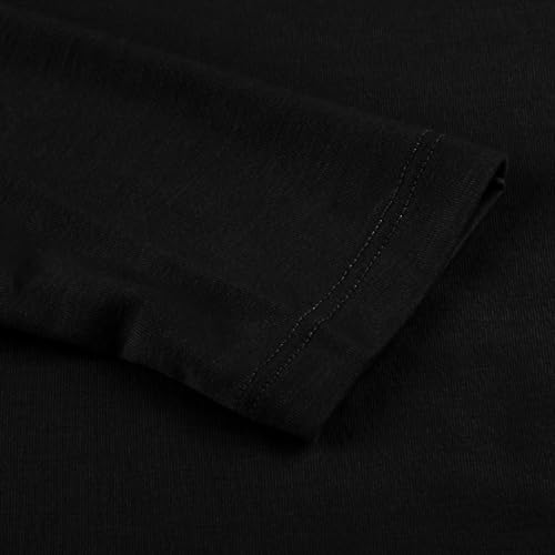 Girls Long Sleeve Shirts Kids Crewneck Knot Front Base Layer Tops Black - image 7