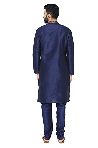 Image of Manyavar Men's Blended Kurta and Churidar Set