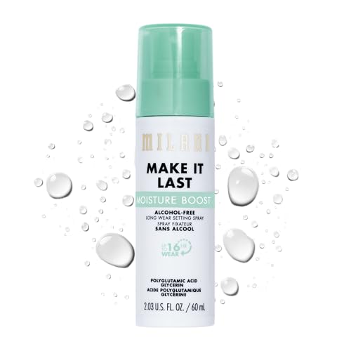 Milani Make It Last Moisture Boost Setting Spray - Alcohol Free Waterproof Makeup Finishing Mist - Hydrating & Soothing Formula for Sensitive Skin - 1 Count