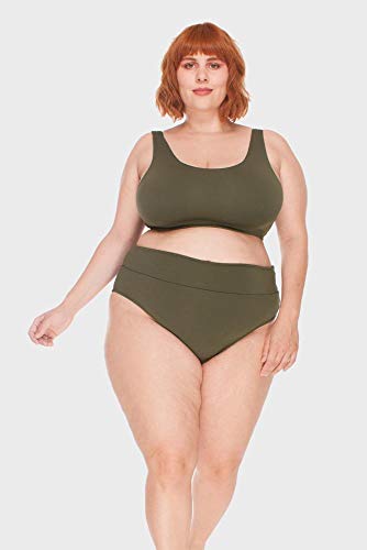 Parte de Baixo Sunkini Comfy Plus Size Verde Escuro