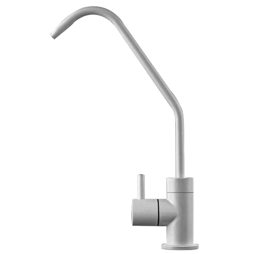 Filtro de agua potable para grifo de fregadero en cocina, acero inoxidable negro 1/4