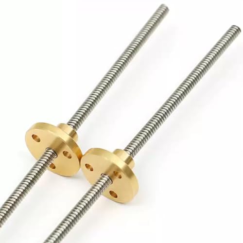 Vis mère T4 imprimante 3D 4mm tige filetée inox 304 avec écrou cuivre 250mm