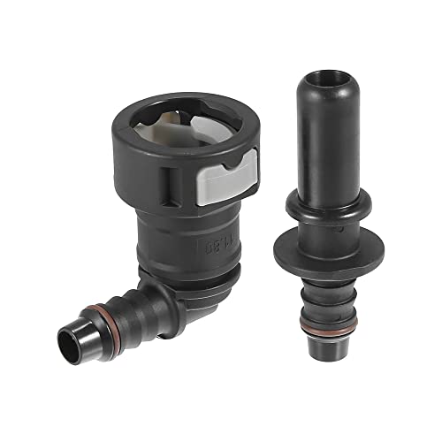 Raccord tuyau carburant SAE 11.8mm connecteur coudé durite essence voiture 2X