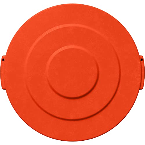 Image of SPARTA Bronco Lid for 10 Gal. Trash Can, Durable, Food-Safe, NSF and HACCP-Compliant, Lid for Commercial Use (Container Sold Separately - Fits Bronco Only), Polyethylene, 10 Gallon, Orange