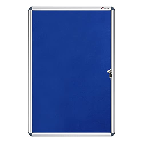VIZ-PRO Tamperproof Lockable Noticeboard Class 1 Aluminium Framed 36x24 Inches image 3