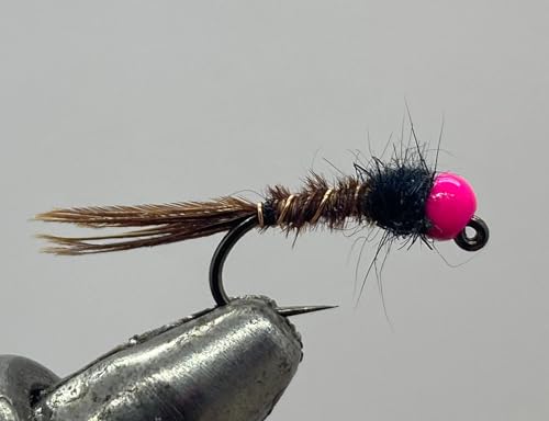 Tungsten Beadhead Jig Pheasant Tail - Pink Bead 12 14