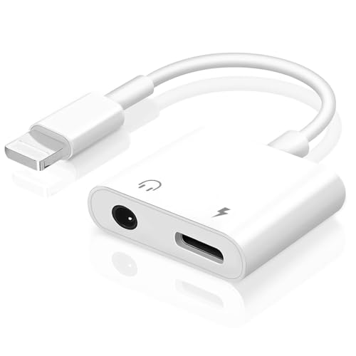 Image of Verilux 2 in 1 Lighting to 3.5mm Adapter with Charging & Audio for iPhone, Lighting to 3.5 mm Jack Headphone Splitter, Supports Hi-Res Lossless Sound, Compatible with iPhone 14 /13 /12 /11 /XS /XR /8 /7