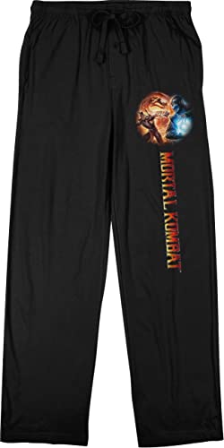 Mortal Kombat Klassic Scorpion and Sub Zero Men's Black Sleep Pajama Pants