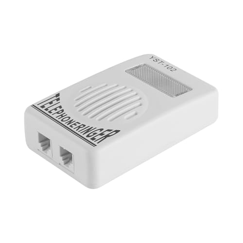 Laroal Extra lauter Telefonklingelverstärker mit Blitzlicht, 60–110 dB einstellbare Lautstärke für Festnetz-/schnurgebundene Telefone, für Hörgeschädigte geeignet