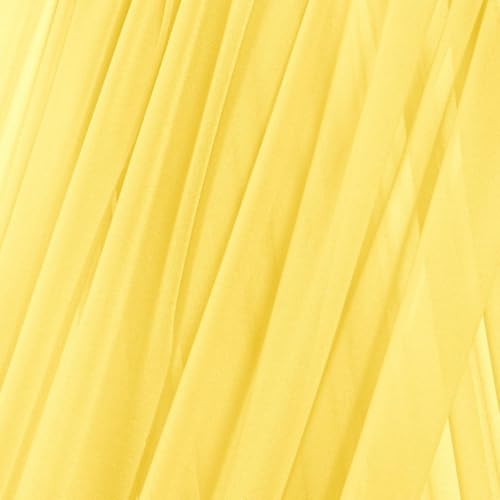 Image of MLMC Yellow Wedding Arch Draping Fabric 1 Panel 29 inch x 20 FT Extra Long Gauze Drapes Sheer Backdrop Curtains 6.6 Yards Outdoor Drapery Panels for Wedding Baby Shower Party Ceiling Decoration