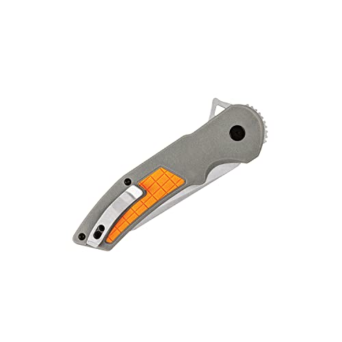 Buck Knives 261 Hexam Folding Pocket Knife, 3.35" Stainless Steel Blade, Pocket Clip (Gray/Orange) - Image 4