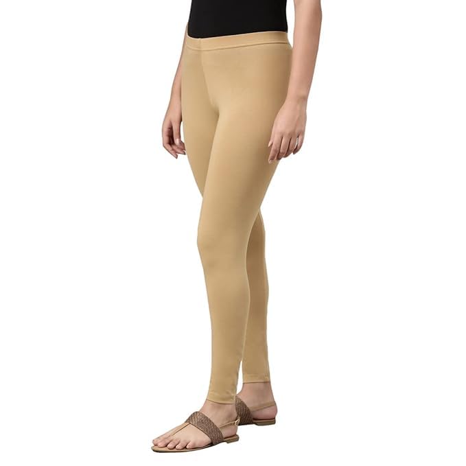 Image of Women Cotton Solid Belt Ankle Length Legging Four Way Lycra Leggings
