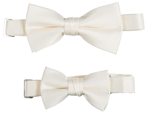 Tuxgear Boys Bow Tie And Adjustable Stretch Suspender Sets, Ivory, 30" Boys (Ivory, 30" Boys) #TOP5