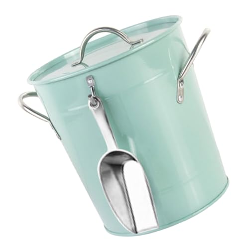 TOYANDONA Cubo de Hielo Metálico Vintage con Asa para Bar y Congelador Enfriador de Bebidas Portátil y Resistente para Cerveza Cócteles y Fiestas