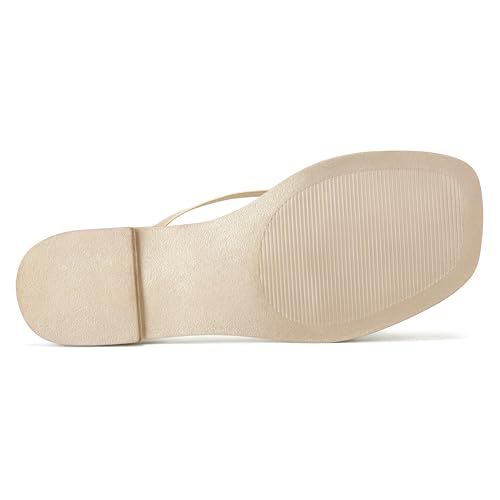 Image of Womens Flats Sandals Square Toe Strappy Ankle Strap Flats