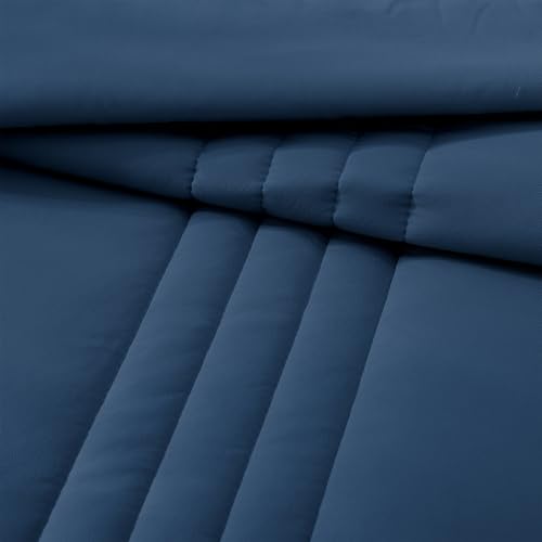 Image of Monbix King Size Comforter Set - 7 Pieces Serenity Blue Bed in a Bag, King Size Bedding Sets with Comforters, All Seasons Comforter with Sheets,Pillowcases & Shams