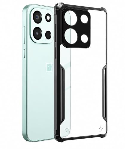 Image of SPAZY CASE Transparent Shockproof Back Cover for OnePlus Nord 6 5G | Clear Case with Air Cushion Corners | Scratch Resistant Hard Back | Camera & Screen Protection
