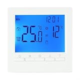 Termostato digital programable con pantalla LCD para control de temperatura ambiente, caldera de calefacción, programación de 5+2 semanas, bloqueo infantil, función anticongelante