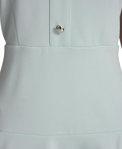 Image of Tommy Hilfiger Women's Short Sleeve Button Front Sparkle Boucle Knit Fit and Flare Mini Dress