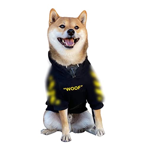 Chochocho Stylish Dog Hoodie Dog Clothes Streetwear Cotton Sweatshirt Fashion Outfit For Dogs Cats Puppy Small Medium Large (2Xl, Yellow) #TOP6