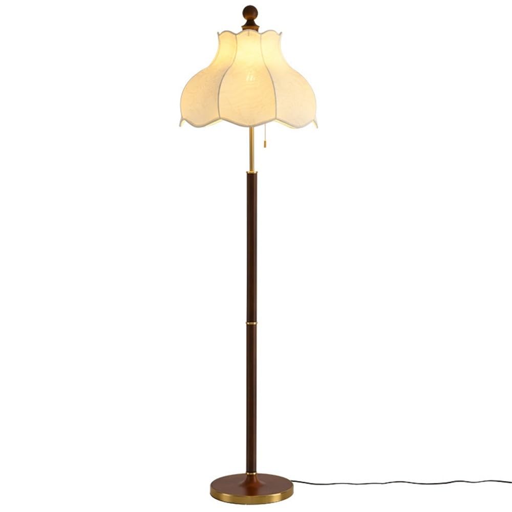 Mw9sBd8rF Floor Lamp Vintage Floor Lamp Brown Petal Shade Bedroom Bedside Vertical Table Living Room Sofa Ambiance