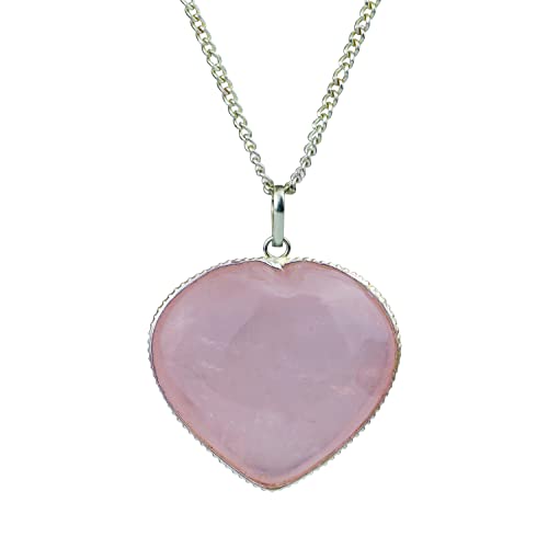 Image of REMEDYWALA Charged Energized Frame Heart Shape Pendant with Metal Chain | Frame Heart Shape Crystal Stone Pendant for Women and Men
