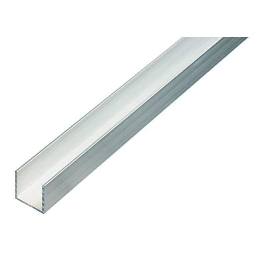 GAH-Alberts 470357 U-profil | Naturligt aluminium | 1000 x 25 x 25 mm